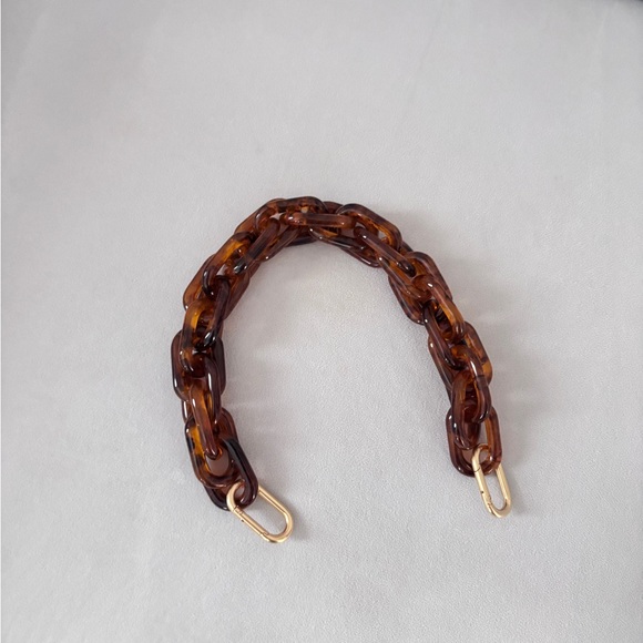 Clare V Shortie Strap in Tortoise Resin - Picture 1 of 3